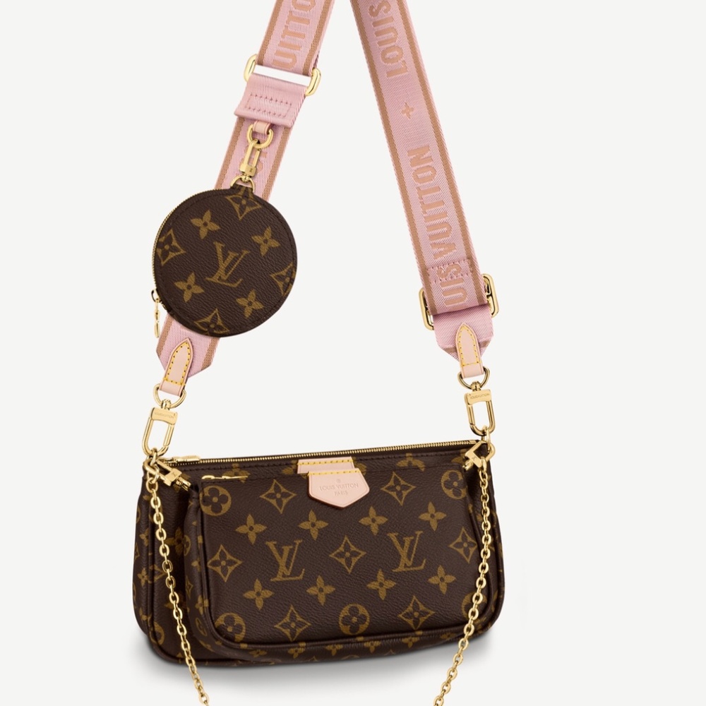 COPY - Louis Vuitton Multi Pochette  Pink Strap.